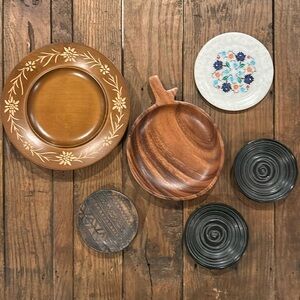 Lot of 6 vintage plates and trinket dishes